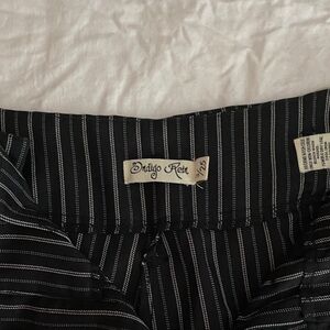 Indigo Rein Black and White Pinstripe Pants